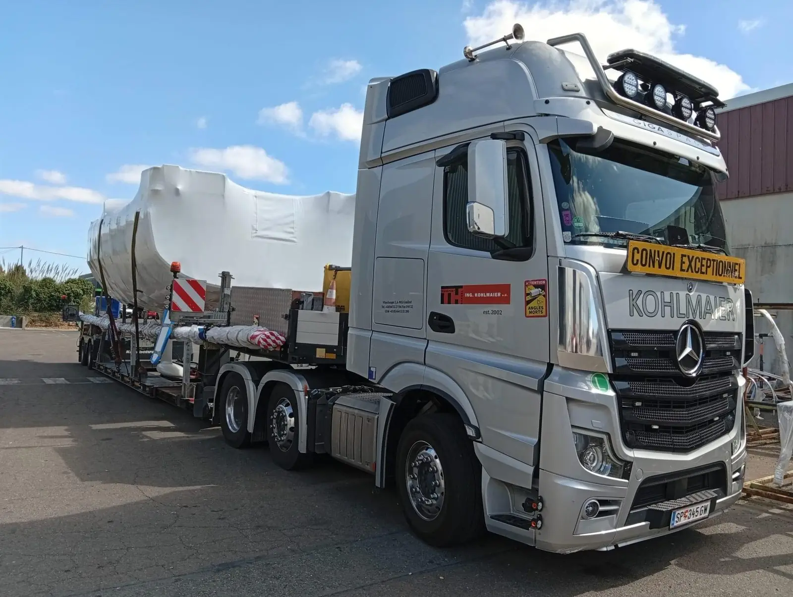 Yachttransport von Kohlmaier als Sondertransport